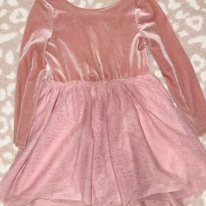 Cat & Jack Pink Velvet Dance Dress 3t girl